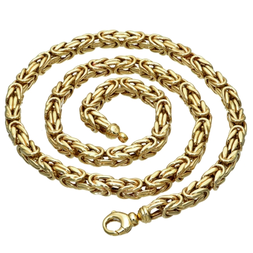 Dicke Königskette aus echtem 585er Gold (14 K)  (ca. 53,5g, 65cm, 6mm)