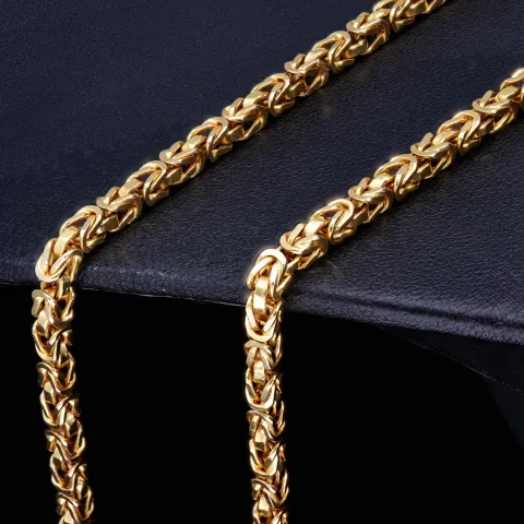 Megalange, massive Königskette aus hochwertigem 14K Gold (585) in 90 cm Länge; ca. 3,3 mm breit - (ca. 56g)