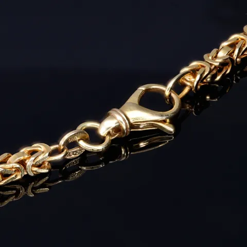 Megalange, massive Königskette aus hochwertigem 14K Gold (585) in 90 cm Länge; ca. 3,3 mm breit - (ca. 56g)