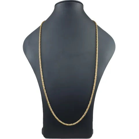 Megalange, massive Königskette aus hochwertigem 14K Gold (585) in 90 cm Länge; ca. 3,3 mm breit - (ca. 56g)
