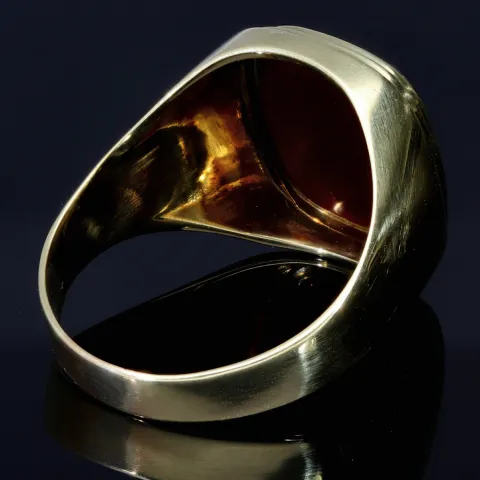 Edler und stilvoller Siegelring aus hochwertigem 585er 14K Gelbgold (Ringgröße ca. 67)