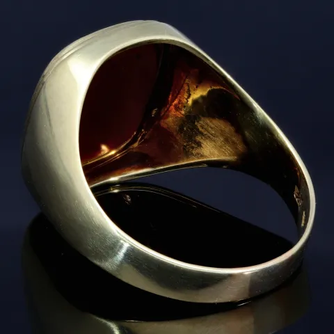 Edler und stilvoller Siegelring aus hochwertigem 585er 14K Gelbgold (Ringgröße ca. 67)