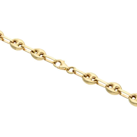 Bohnenkette aus 585er (14 Karat) Gelbgold (ca. 66 cm; 6 mm, 20g)