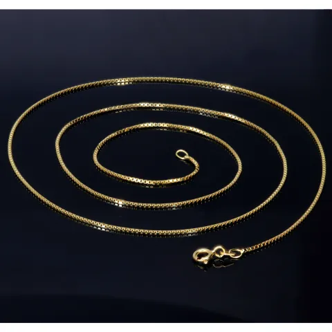 Exquisite Venezianerkette aus glänzendem 585 / 14k Gold in ca. 60cm, 1mm