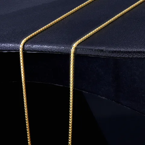 Exquisite Venezianerkette aus glänzendem 585 / 14k Gold in ca. 60cm, 1mm