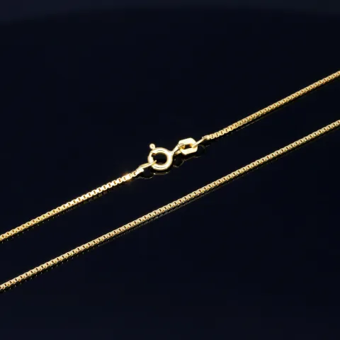 Exquisite Venezianerkette aus glänzendem 585 / 14k Gold in ca. 60cm, 1mm