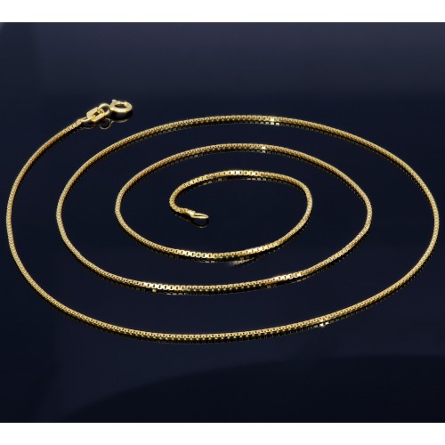 Edle Venezianerkette aus hochwertigem 585 / 14k Gold in ca. 55cm, 1mm