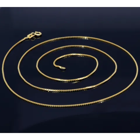 Edle Venezianerkette aus hochwertigem 585 / 14k Gold in ca. 55cm, 1mm