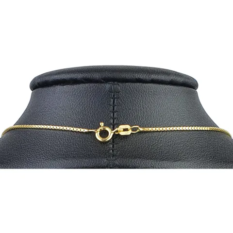 Funkelnde Venezianerkette aus hochwertigem 585 / 14k Gold in ca. 50cm, 1mm