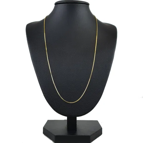Kurze, hübsche Venezianerkette aus edlem 585 / 14k Gold in ca. 45cm, 1mm