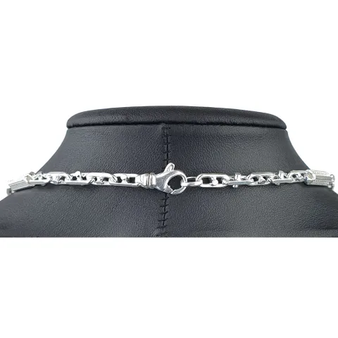 Italienische Greco - 925er Sterling - Silber - Stäbchen - Ankerkette, ca. 70cm, 5mm, (ca. 48g)