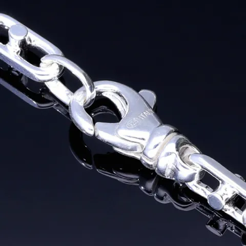Italienische Greco - 925er Sterling - Silber - Stäbchen - Ankerkette, ca. 70cm, 5mm, (ca. 48g)
