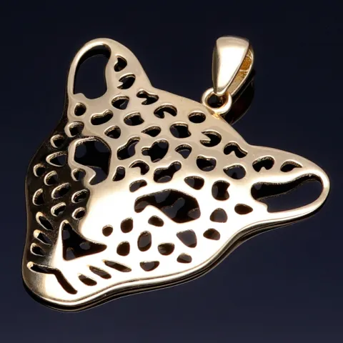 Panther - Anhänger aus hochwertigem 585 / 14K Gelbgold