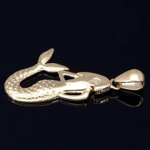 Mystischer Meerjungfrau - Anhänger aus hochwertigem 585 / 14K Gold
