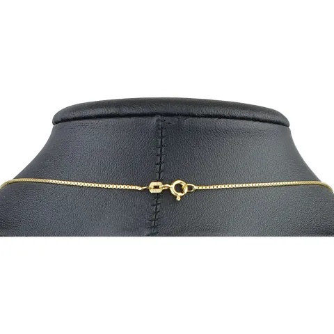 Schmuckset aus 585 / 14K Gold - Bicolor - Lebensbaum-Amulett und glänzende Venezianer - Halskette (45cm) in hochwertigem 14K / 585 Gelbgold