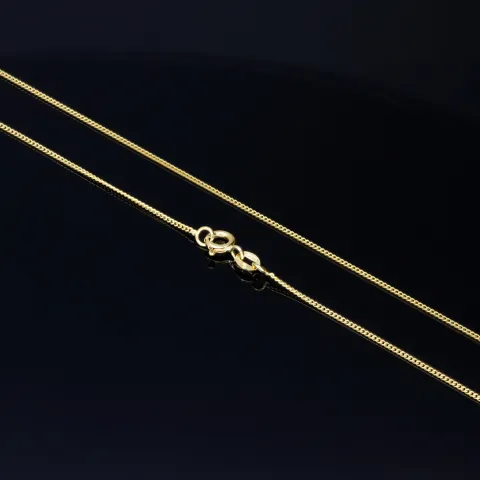 Schmuckset aus 585 / 14K Gold - Jesus - Kreuz -Anhänger aus Bicolor Gold in 14K und passende 2-seitig diamantierte Panzerkette - Halskette (60cm) in hochwertigem 14K / 585 Gold
