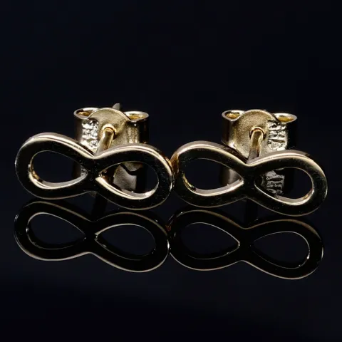 Unendlichkeit - Infinity- Symbol -Ohrstecker in edlem 585 / 14K Gold