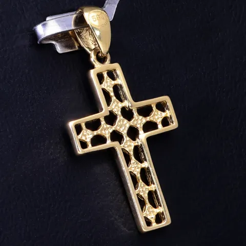Edler Kreuz-Anhänger aus 14k / 585 Gelbgold