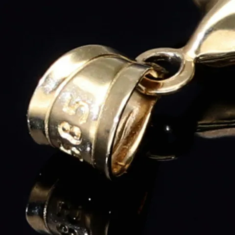 Stern - Anhänger in glänzendem 585 / 14 Karat Gelbgold