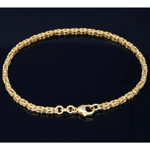 Massives Königsarmband aus Gold (585er 14k Gold), ca. 3mm Breite, ca. 24cm lang, ca. 13g - Made in Germany !