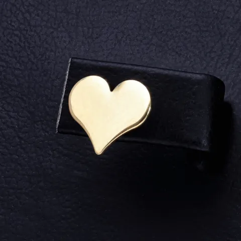 Glänzende Herz-Ohrstecker in poliertem 585 / 14K Gold
