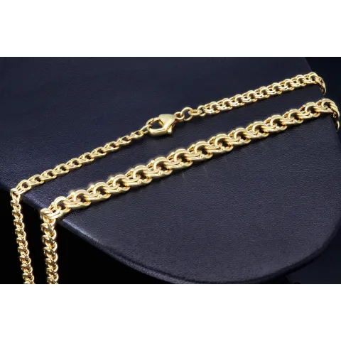 Exquisites Collier für Damen in modernem Design in hochwertigem 585 (14k) Gold ca. 45 cm Länge