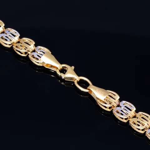 Exquisites Collier für Damen in modernem Design in hochwertigem 585 (14k) Gold ca. 45 cm Länge