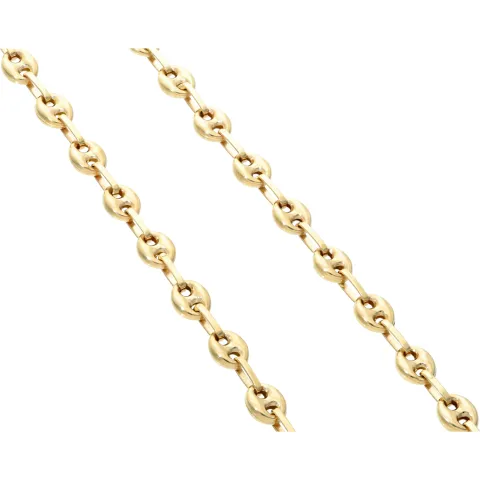 Bohnenkette aus 585er (14 Karat) Gelbgold (ca. 65 cm; 6 mm, 20g)