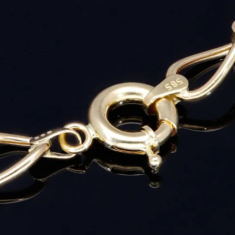 Edles Bicolor - Damen- Armband aus hochwertigem 14K 585er Weiß- und Gelbgold (ca. 20,5 cm Länge)
