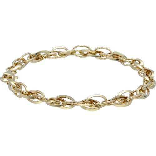 leichtes Damenarmband aus 14K-Gold 585er in 19 cm Länge