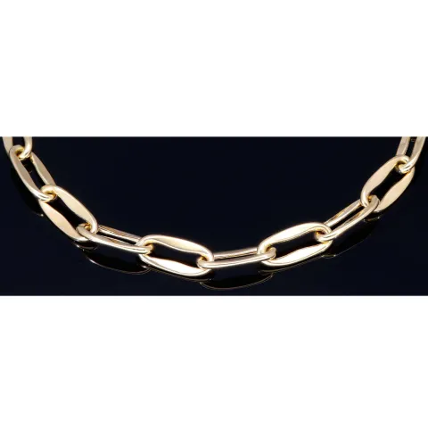 Exquisites Gold-Amband für Damen aus hochwertigem 14K 585 Gelbgold (ca. 20 cm Länge, 5mm Breite)