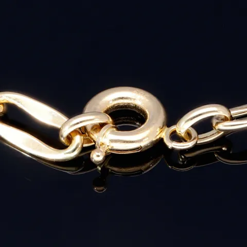 Exquisites Gold-Amband für Damen aus hochwertigem 14K 585 Gelbgold (ca. 20 cm Länge, 5mm Breite)