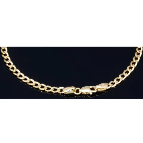 Sehr schönes Panzerarmband aus wertvollem 585er 14k Gold, ca. 2,5 mm breit, 19cm lang