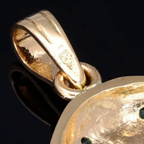 Außergewöhnlicher Precolombino Gold-Anhänger mit dem Motiv "Rana" aus der Tairona-Kultur aus hochwertigem 750 / 18K Gelbgold