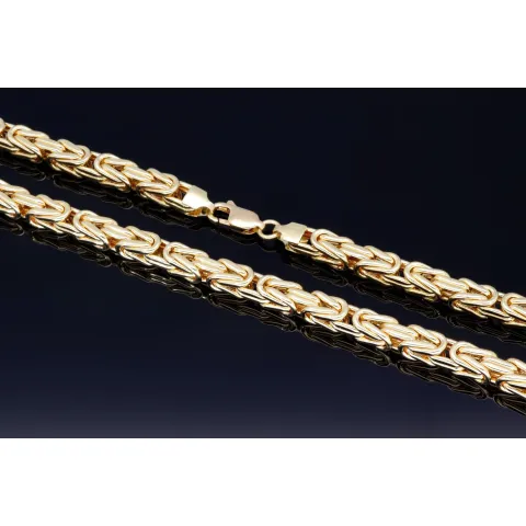 Exquisite XL-Königskette aus funkelndem 585er Gold (14 K) (ca. 47g, 70cm, 5,5mm)