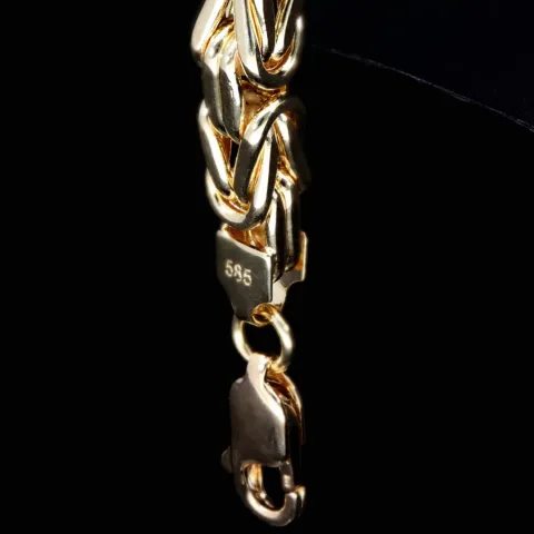 Königsarmband aus edlem 585er 14k Gelbgold, ca. 5,5mm breit, 22cm lang