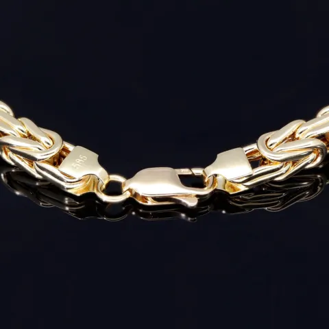Königsarmband aus edlem 585er 14k Gelbgold, ca. 5,5mm breit, 22cm lang