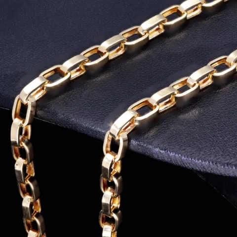 Exquisite, kurzgliedrige Ankerkette aus hochwertigem 585 / 14K Gold , ca. 55 cm Länge 4,5mm
