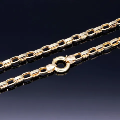 Exquisite, kurzgliedrige Ankerkette aus hochwertigem 585 / 14K Gold , ca. 55 cm Länge 4,5mm