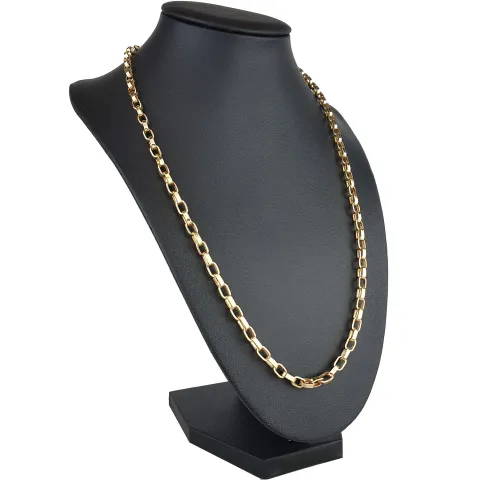 Exquisite, kurzgliedrige Ankerkette aus hochwertigem 585 / 14K Gold , ca. 55 cm Länge 4,5mm