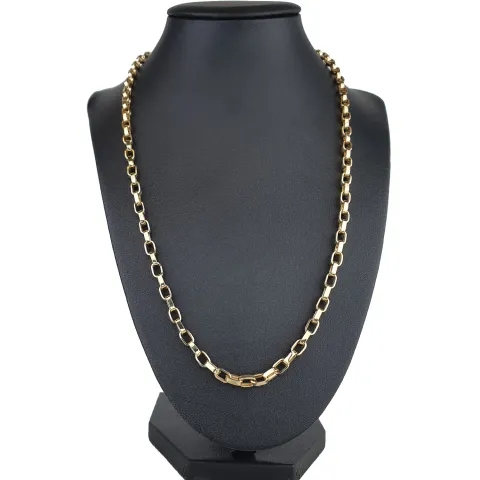 Exquisite, kurzgliedrige Ankerkette aus hochwertigem 585 / 14K Gold , ca. 55 cm Länge 4,5mm