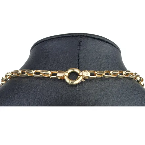 Exquisite, kurzgliedrige Ankerkette aus hochwertigem 585 / 14K Gold , ca. 55 cm Länge 4,5mm