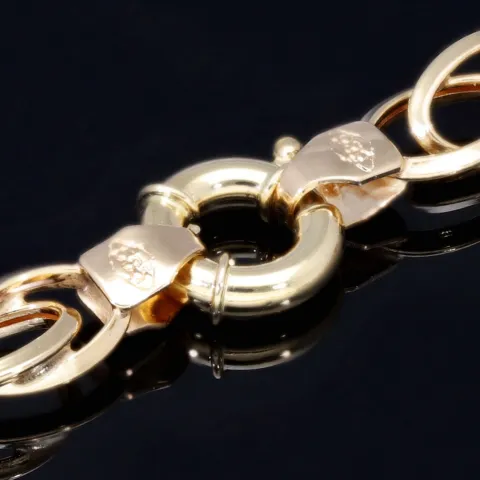 Modische Halskette (Collier) aus hochwertigem 14K 585 Weiß- und Gelbgold (Bicolor) ca. 50cm