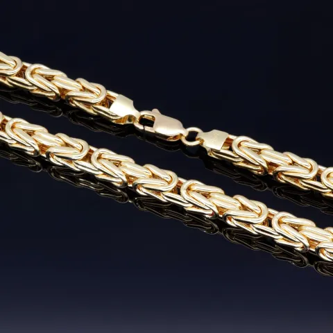 Exquisite XL-Königskette aus funkelndem 585er Gold (14 K) (ca. 33,6g, 60cm, 5mm)