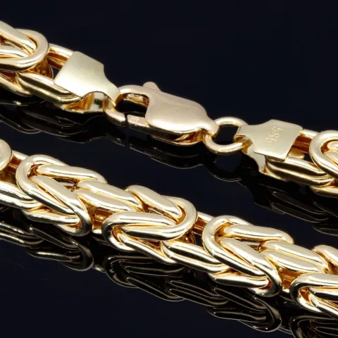 Exquisite XL-Königskette aus funkelndem 585er Gold (14 K) (ca. 33,6g, 60cm, 5mm)