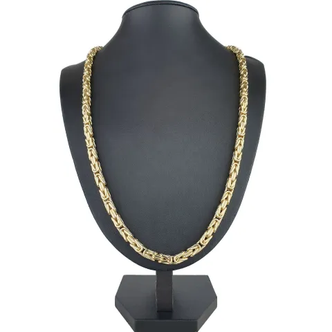 Exquisite XL-Königskette aus funkelndem 585er Gold (14 K) (ca. 33,6g, 60cm, 5mm)