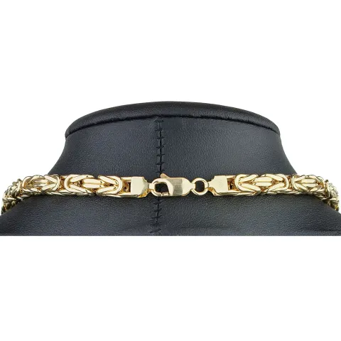 Exquisite XL-Königskette aus funkelndem 585er Gold (14 K) (ca. 33,6g, 60cm, 5mm)