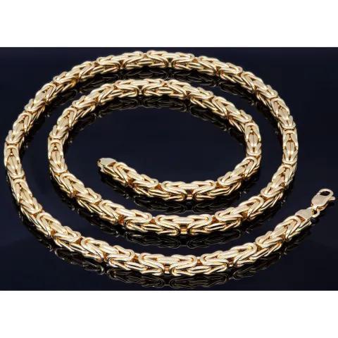 Exquisite XL-Königskette aus funkelndem 585er Gold (14 K) (ca. 33,6g, 60cm, 5mm)