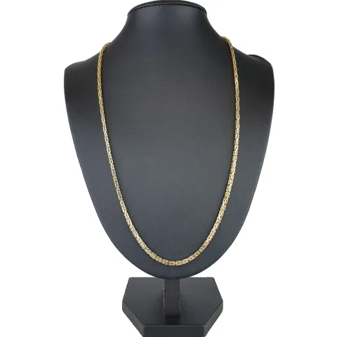 Erstklassige Königskette aus massivem 14K Gold (585) in 65 cm Länge; ca. 2,5mm breit - Made in Germany mit FBM Stempel