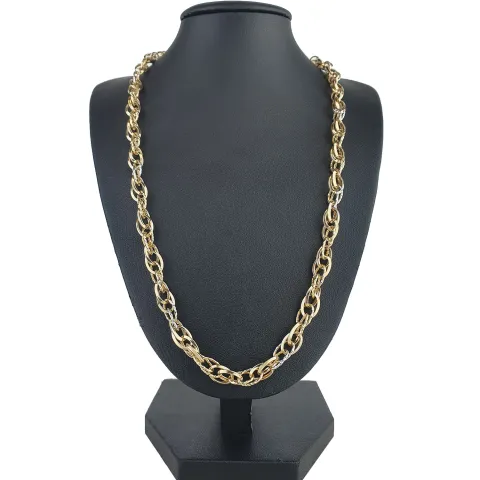 Modische Halskette für Damen aus edlem 14K 585 Gelbgold mit filigranem Design in ca. 49cm Länge (ca. 10g)